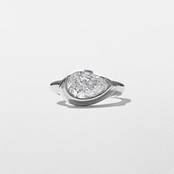 Gaia Pear in 14k White Gold thumbnail