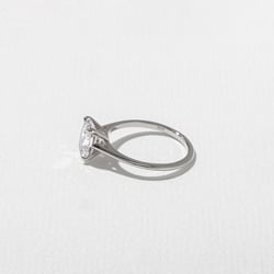 Iris Oval Solitaire in 18k White Gold – view 3 thumbnail