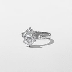 Skylar Oval in 14k White Gold – view 2 thumbnail
