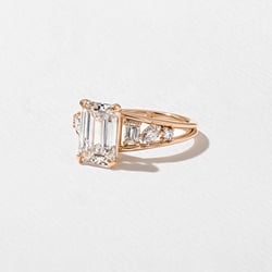 Marni Emerald-Cut Solitaire in 14k Rose Gold – view 2 thumbnail
