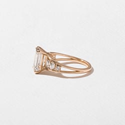 Marni Emerald-Cut Solitaire in 14k Rose Gold – view 3 thumbnail