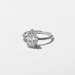 Grace Pear Solitaire in Platinum – view 2 thumbnail