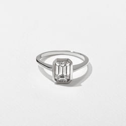 Bailey Emerald-Cut Solitaire in Platinum thumbnail
