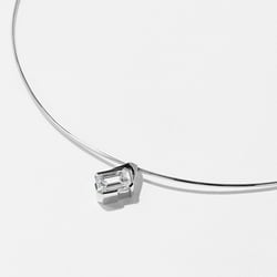 Rhodes Emerald-Cut Diamond Pendant in 14k White Gold – view 3 thumbnail