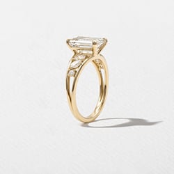 Marni Emerald-Cut Solitaire in 14k Yellow Gold – view 5 thumbnail