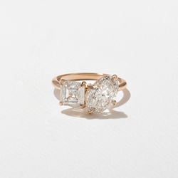 Vivi Grand Oval and Asscher in 14k Rose Gold thumbnail