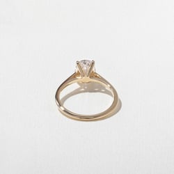 Iris Oval Solitaire in 14k Yellow Gold – view 4 thumbnail