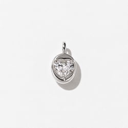 Delphi Heart Diamond Pendant in 14k White Gold thumbnail