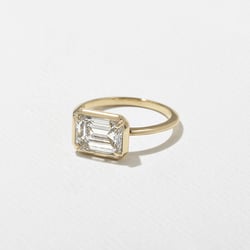 August Emerald-Cut in 14k Yellow Gold – view 2 thumbnail