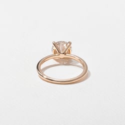 Grace Round Solitaire in 14k Rose Gold – view 4 thumbnail