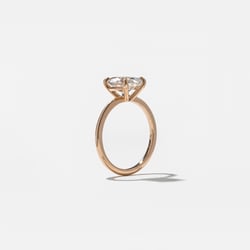 Grace Round Solitaire in 14k Rose Gold – view 5 thumbnail