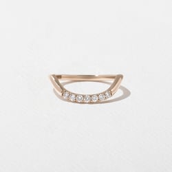 Coral with Pavé in 14k Rose Gold thumbnail