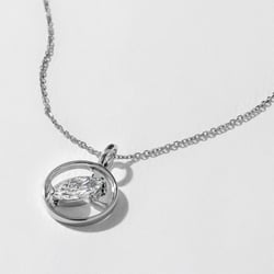 Cairo Marquise Diamond Pendant in 14k White Gold – view 3 thumbnail