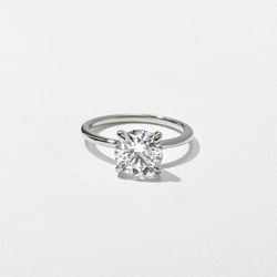 Grace Round Solitaire in 18k White Gold thumbnail