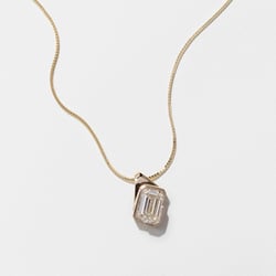 Rhodes Emerald-Cut Diamond Necklace in 14k Yellow Gold thumbnail