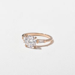 Trey Round  in 14k Rose Gold – view 2 thumbnail