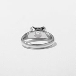 Esme Antique Cushion in Platinum – view 4 thumbnail