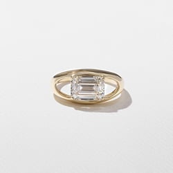 Monroe Emerald-cut in 14k Yellow Gold thumbnail