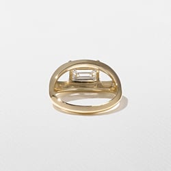 Monroe Emerald-cut in 14k Yellow Gold – view 4 thumbnail