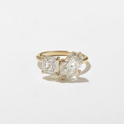 Vivi Grand Oval and Asscher in 14k Yellow Gold thumbnail