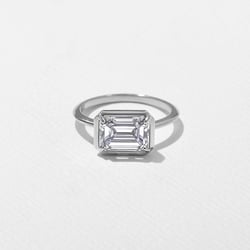 August Emerald-Cut in Platinum thumbnail