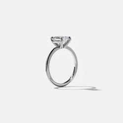 Grace Emerald-Cut Solitaire in 18k White Gold – view 5 thumbnail