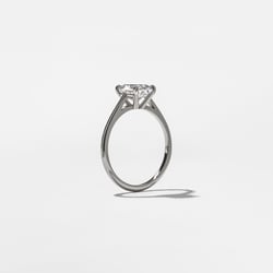 Iris Round Solitaire in 18k White Gold – view 5 thumbnail