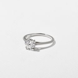 Iris Round Solitaire in 18k White Gold – view 2 thumbnail