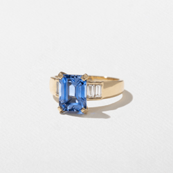 Nova Sapphire Emerald-Cut in 14k Yellow Gold – view 2 thumbnail