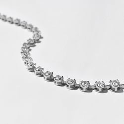 Hampton 6.75ct Graduating Diamond Tennis Necklace in 14k White Gold – view 2 thumbnail