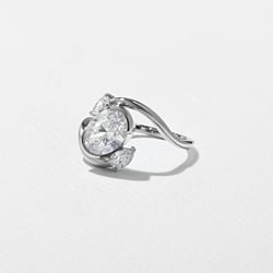 Gemma Oval in Platinum – view 2 thumbnail