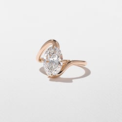 Lyra Oval in 14k Rose Gold – view 2 thumbnail