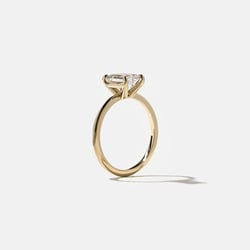 Grace Emerald-Cut Solitaire in 18k Yellow Gold – view 5 thumbnail
