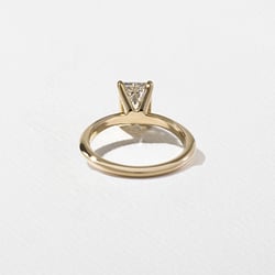 Grace Emerald-Cut Solitaire in 18k Yellow Gold – view 4 thumbnail
