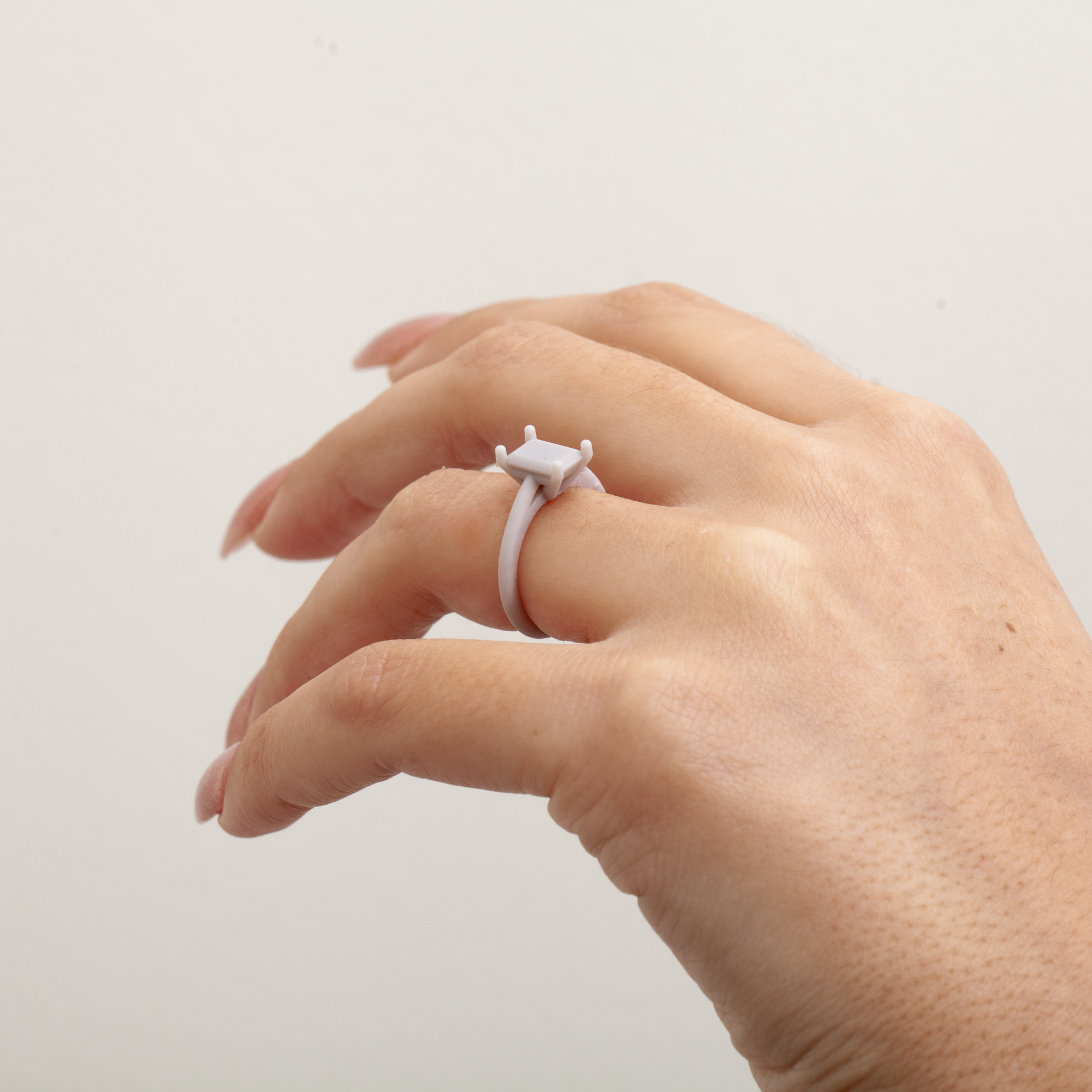 Iris Emerald-Cut Solitaire in Resin