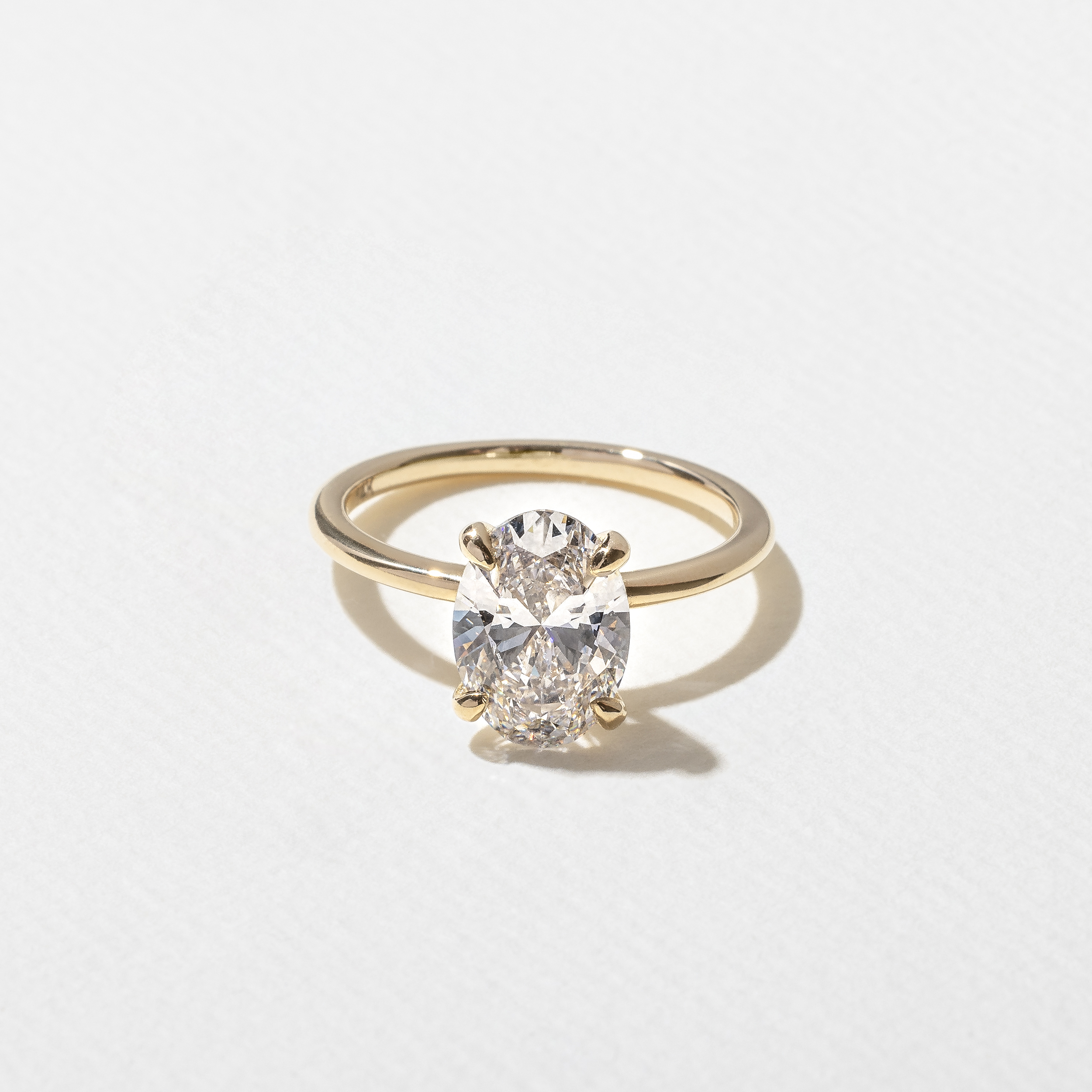 Grace Oval Solitaire in 18k Yellow Gold