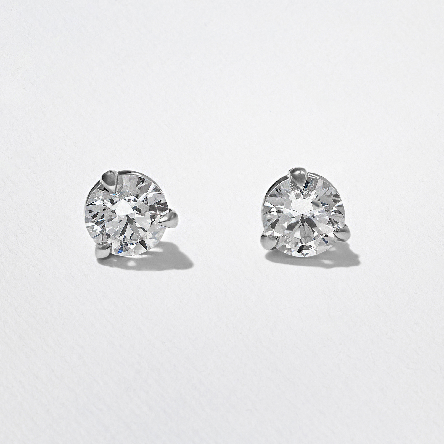 1.50ct Classic Round Diamond Studs in 14k White Gold