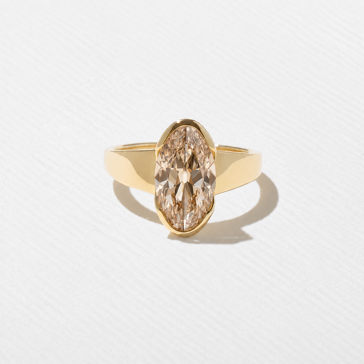 Lou Champagne Diamond in 18k Yellow Gold