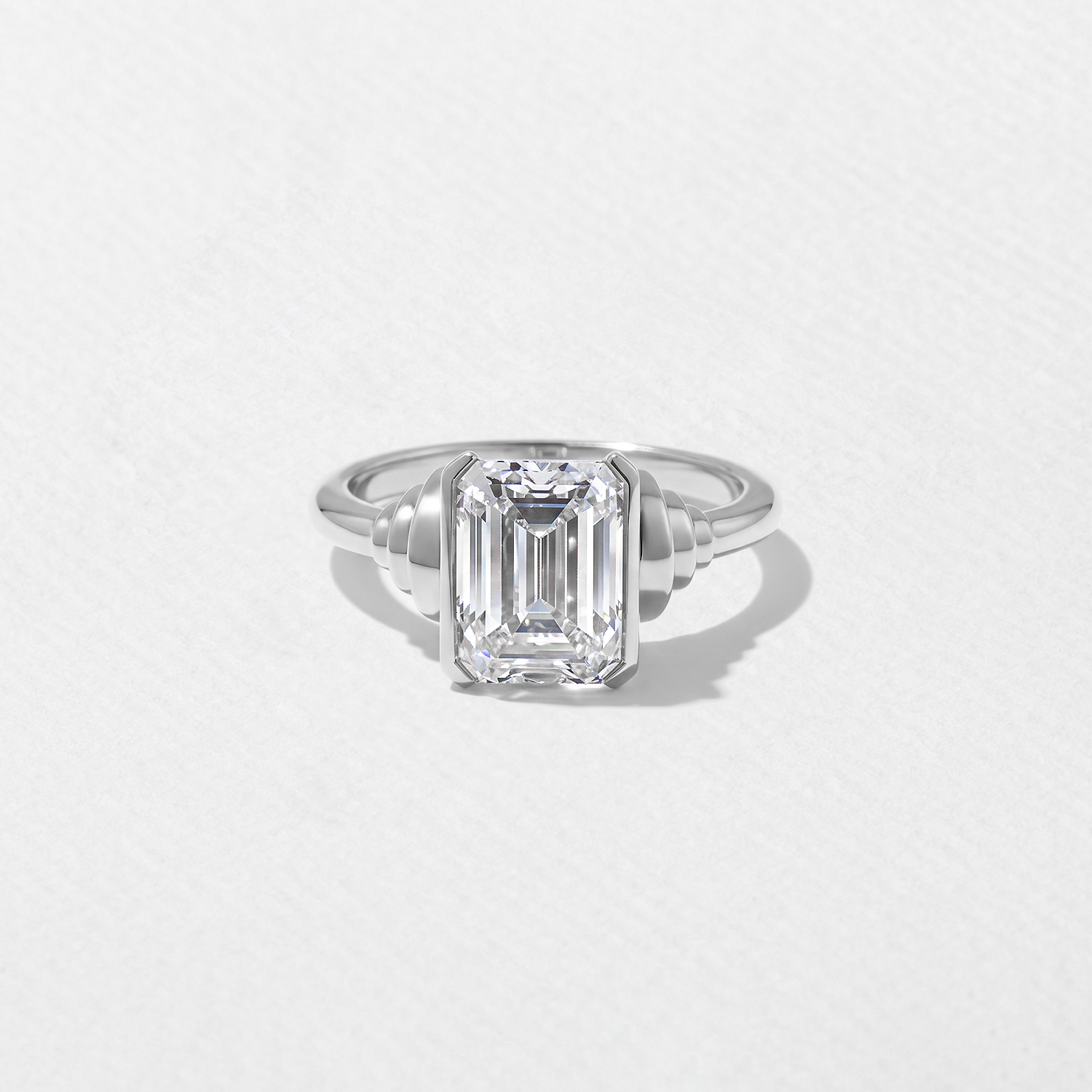 Monet Emerald-Cut in 18k White Gold