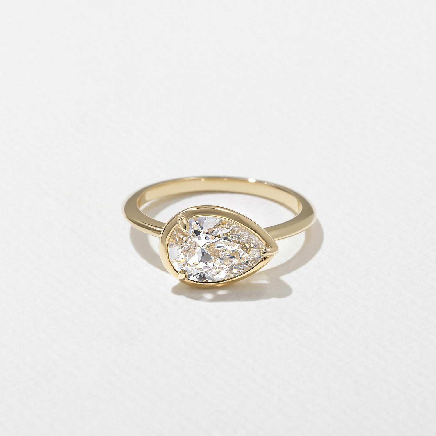 August Pear in 14k Yellow Gold