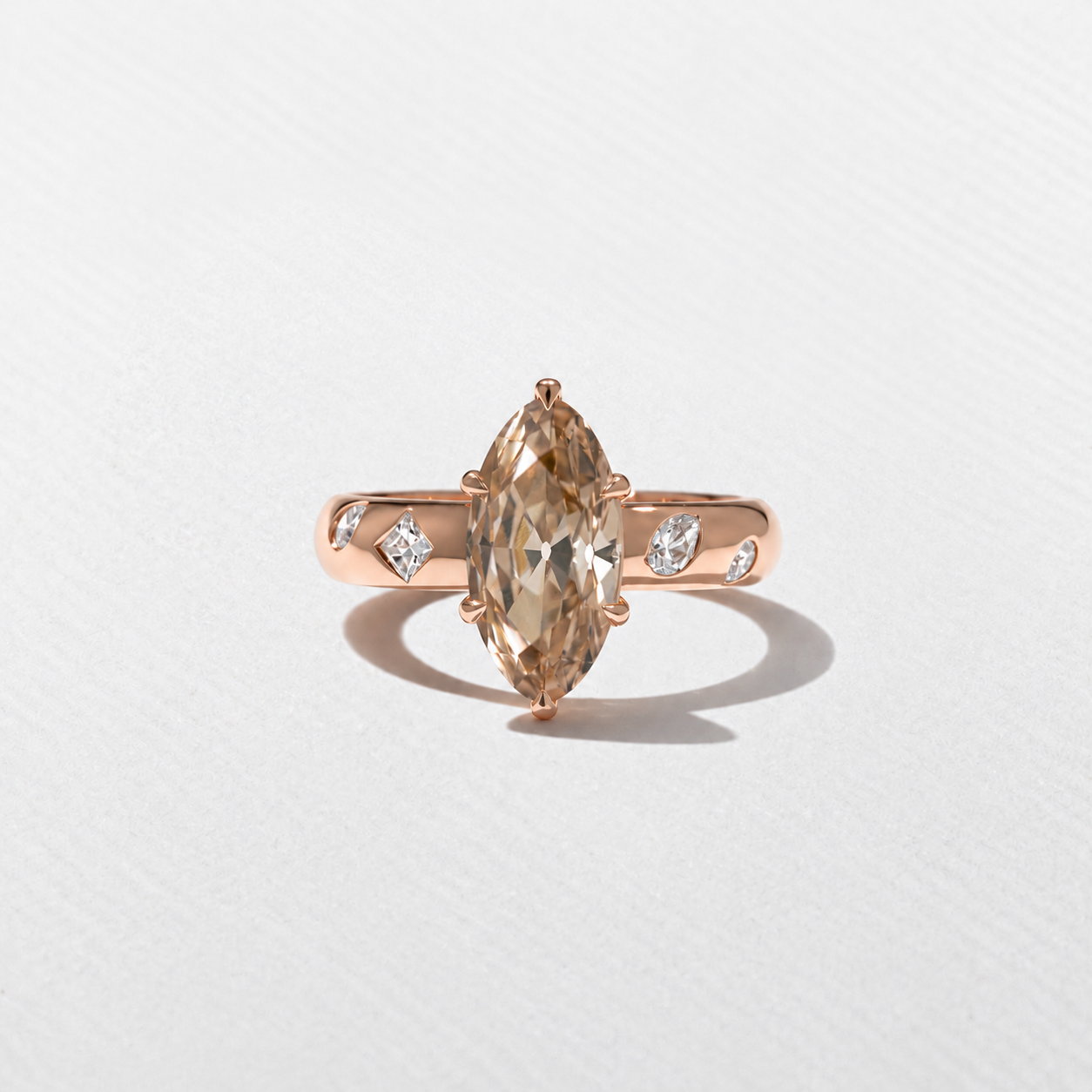 Skylar Champagne Diamond in 14k Rose Gold