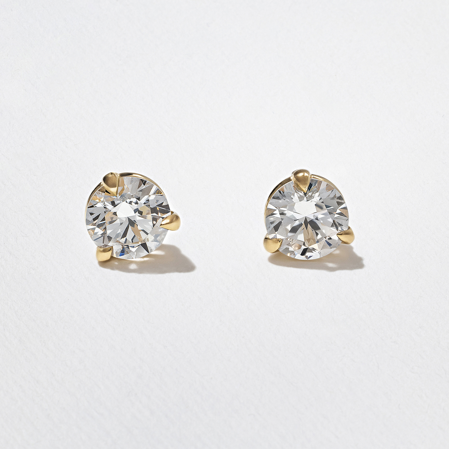 1.50ct Classic Round Diamond Studs in 14k Yellow Gold