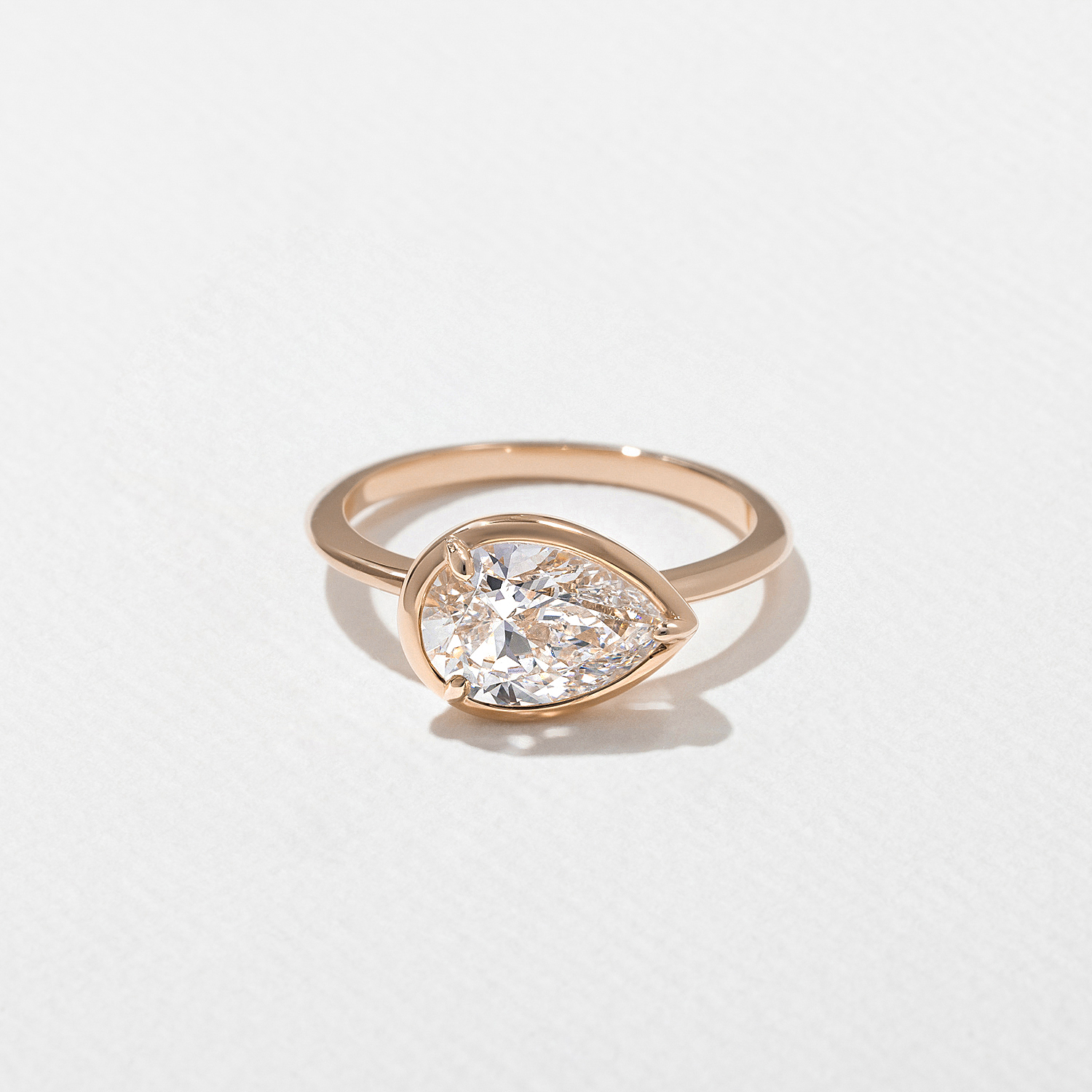 August Pear in 14k Rose Gold