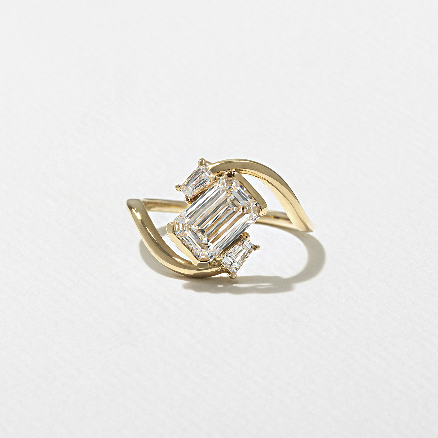 Gemma Emerald-Cut in 14k Yellow Gold