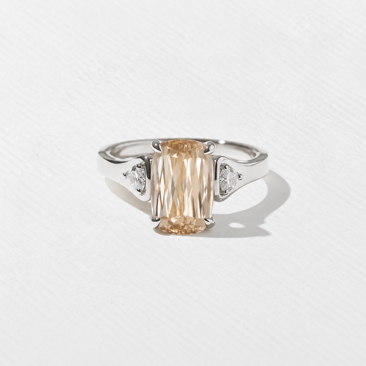 Cleo Champagne Diamond in Platinum