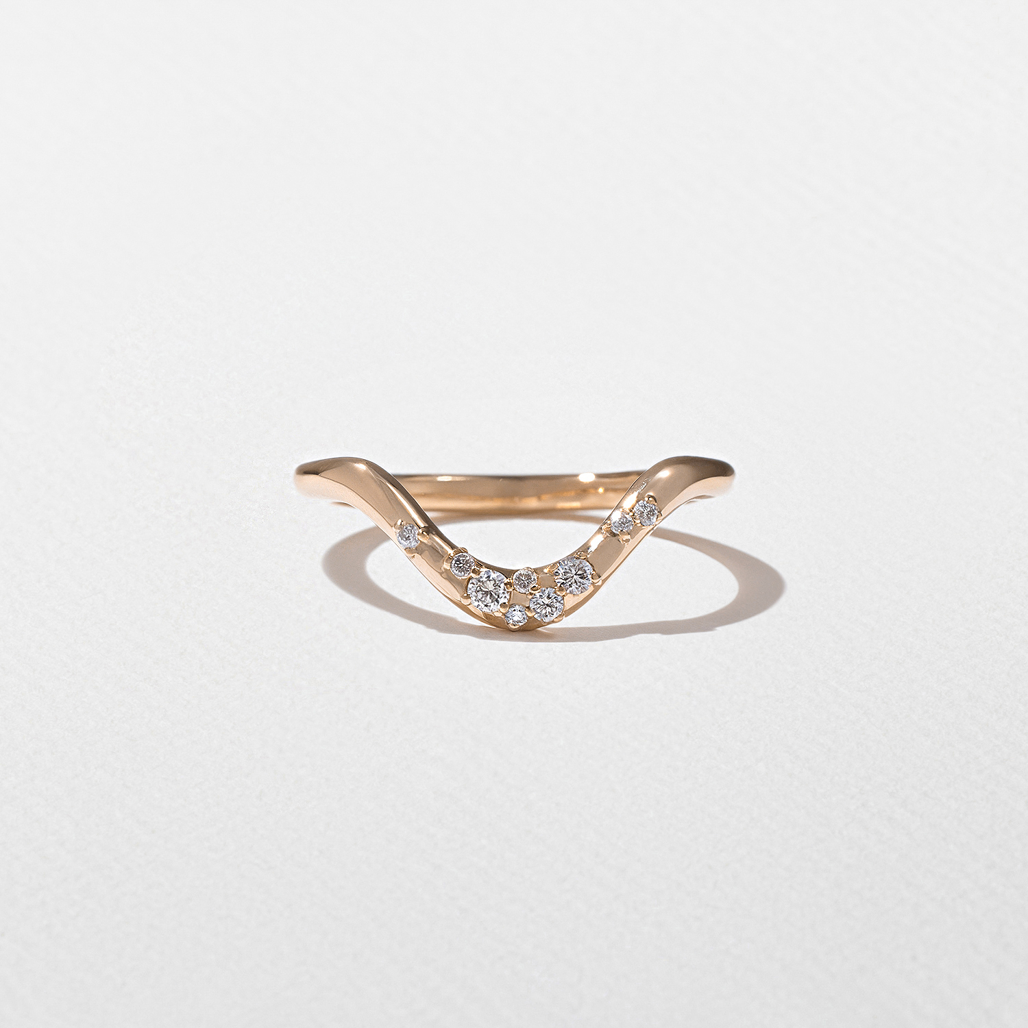 Rae with Pavé in 14k Rose Gold