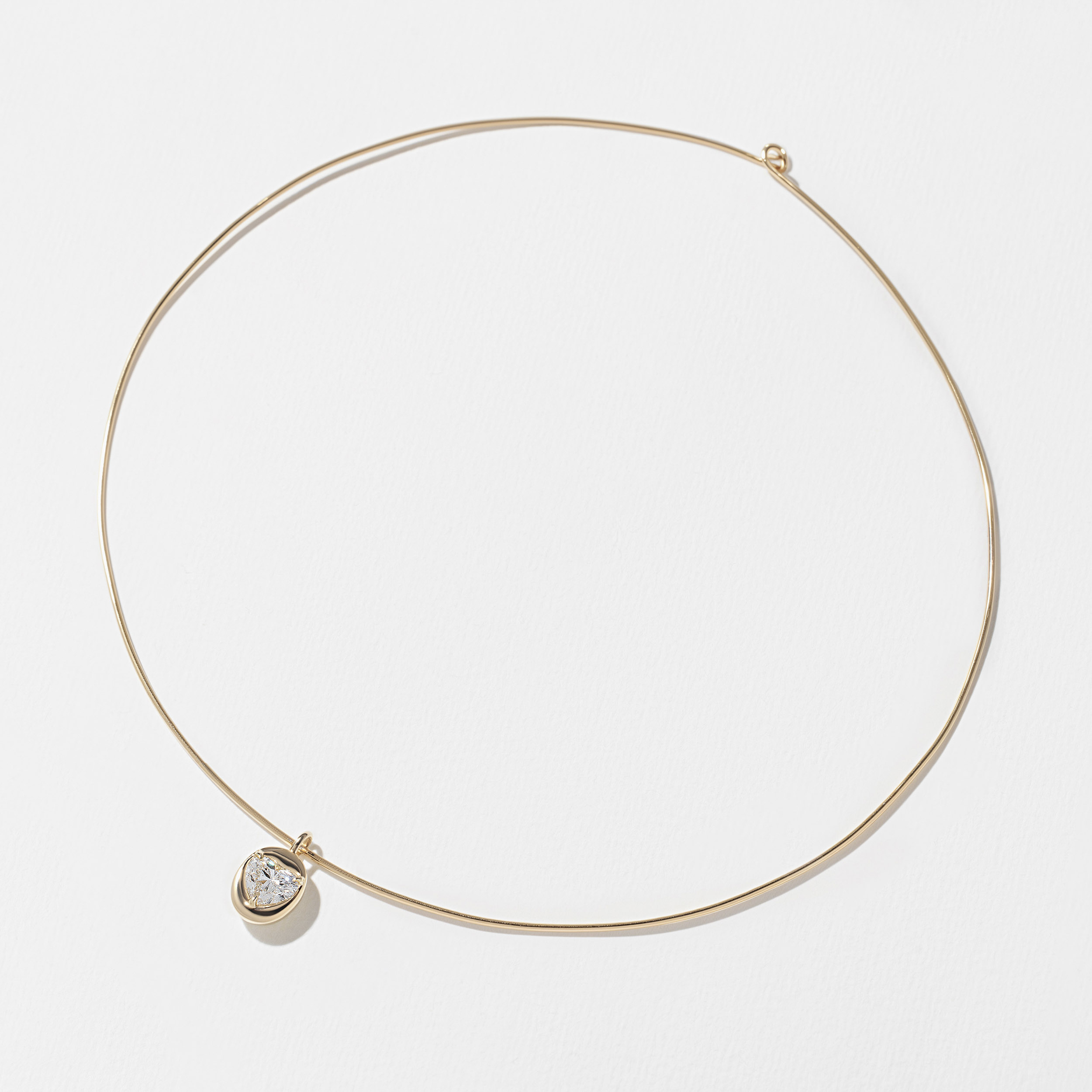 Delphi Heart Diamond Collar in 14k Yellow Gold