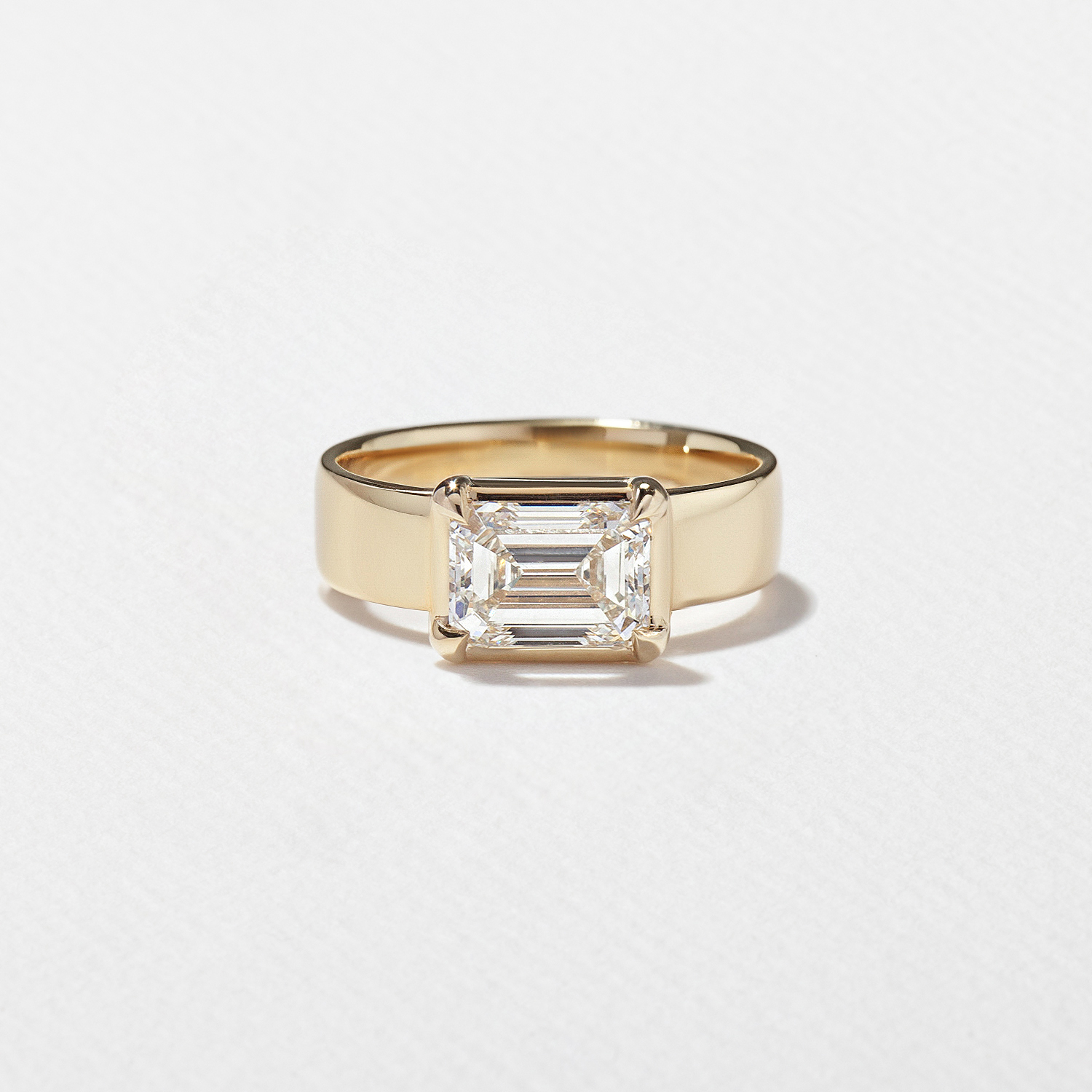 Reid Emerald-Cut in 18k Yellow Gold