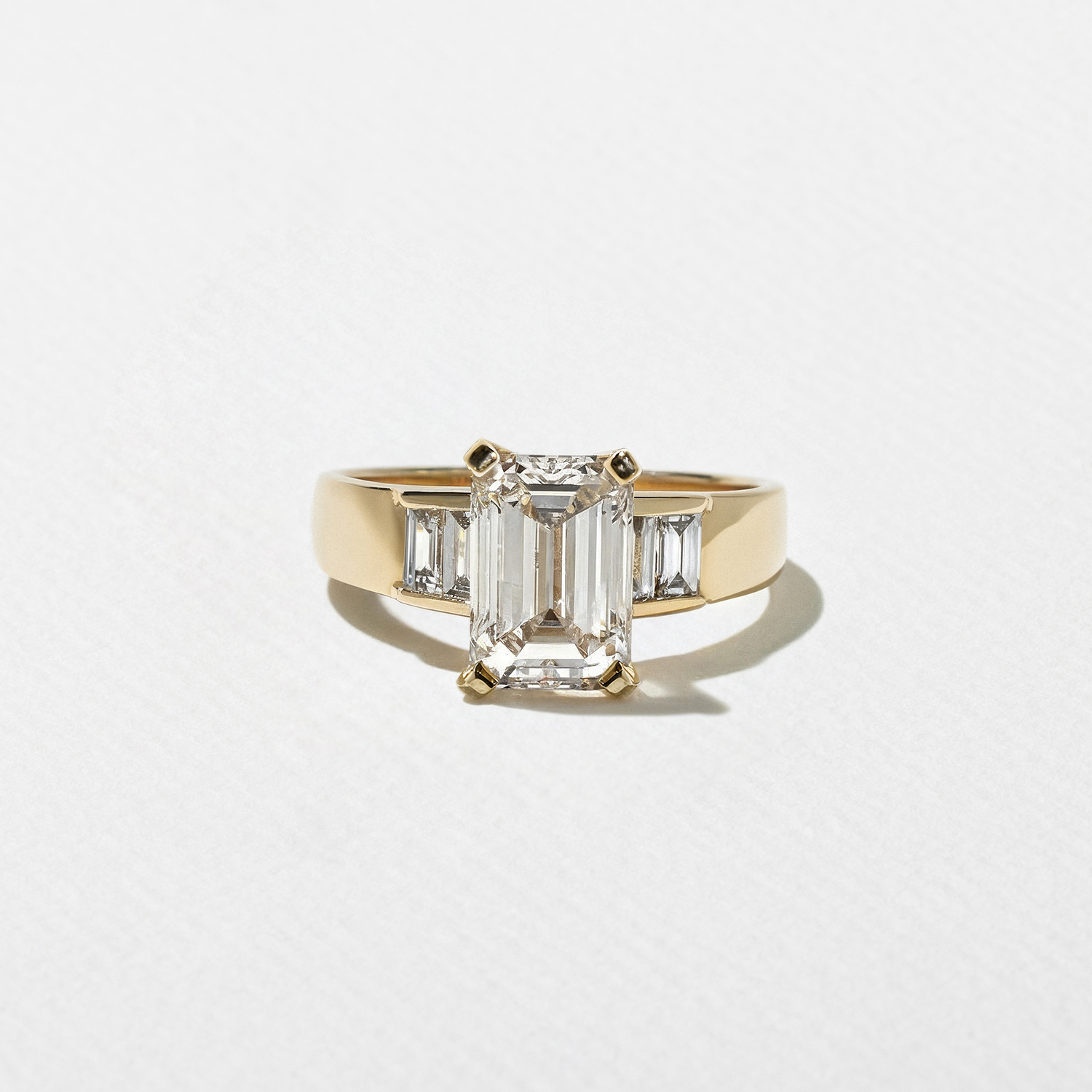 Nova Emerald-Cut in 14k Yellow Gold