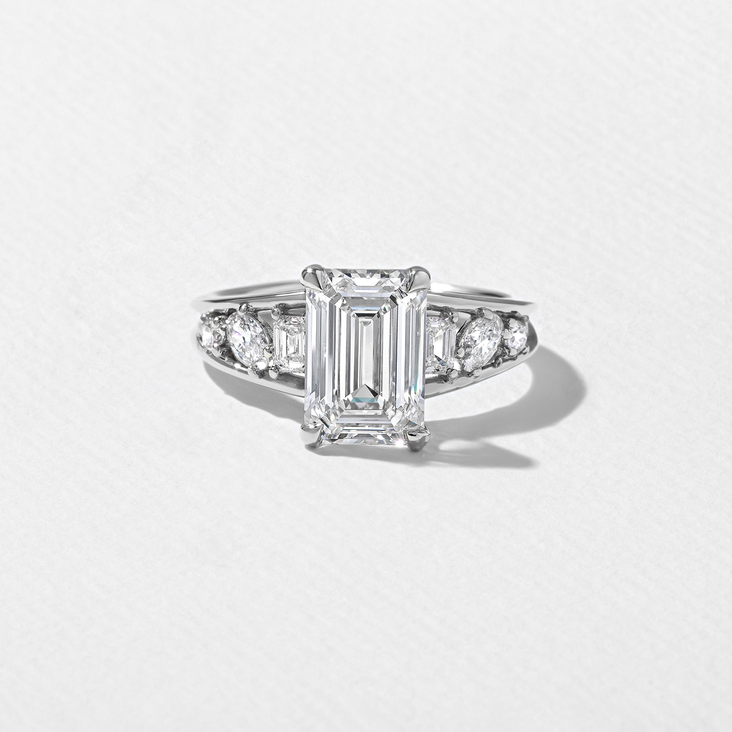 Marni Emerald-Cut Solitaire in Platinum